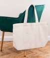 BR053 Brand Lab Organic Oversized Tote Bag Natural colour image